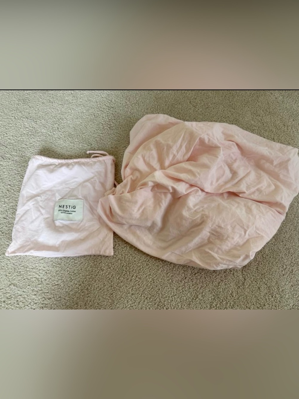 Nestig Organic Cotton Pink Crib Sheet